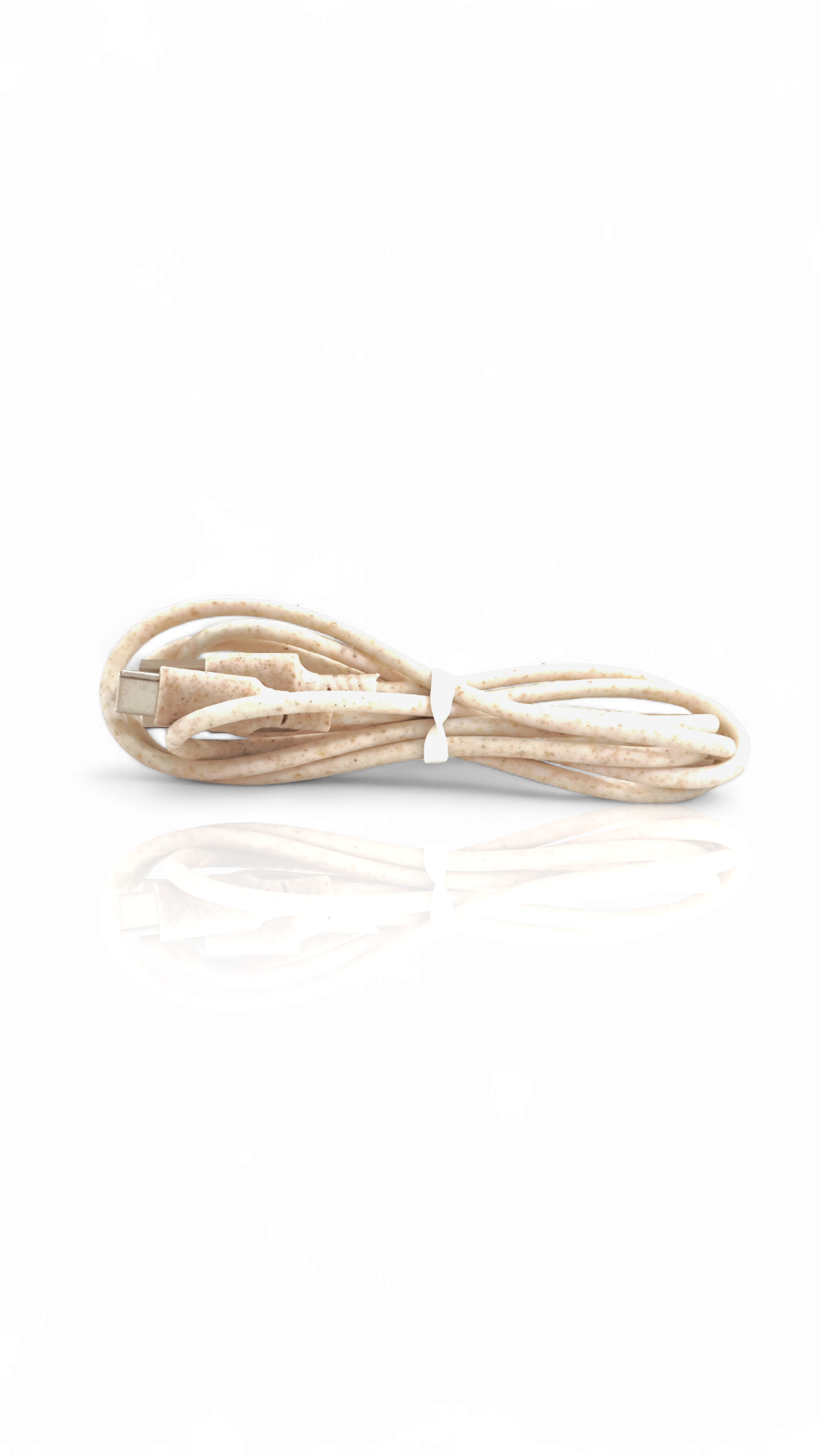 Wheat straw usb c cable front view