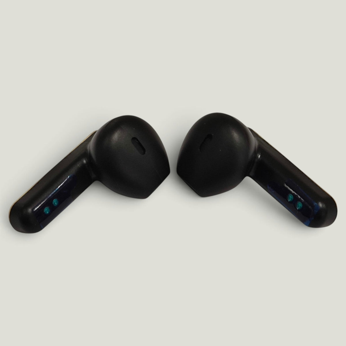 We Pure PurePods open-fit wireless earbuds in black with a sleek, ergonomic design for comfortable casual listening.